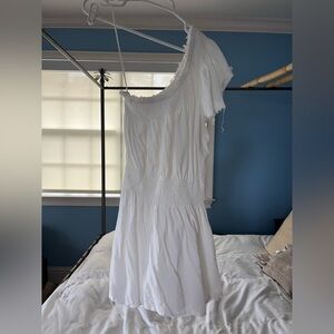 Free People Elegant White Off-Shoulder Dress